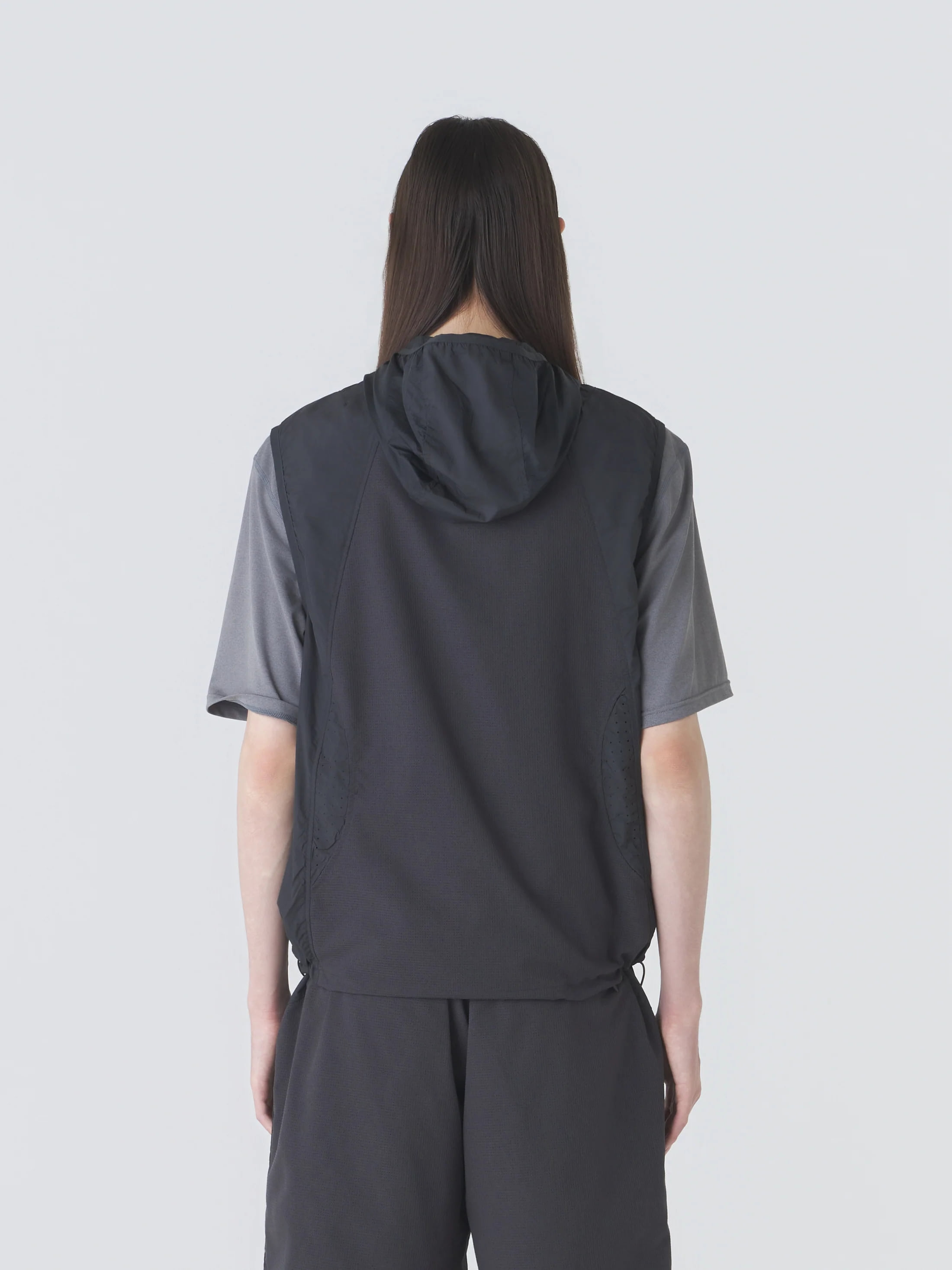 HOODED JERSEY WIND VEST