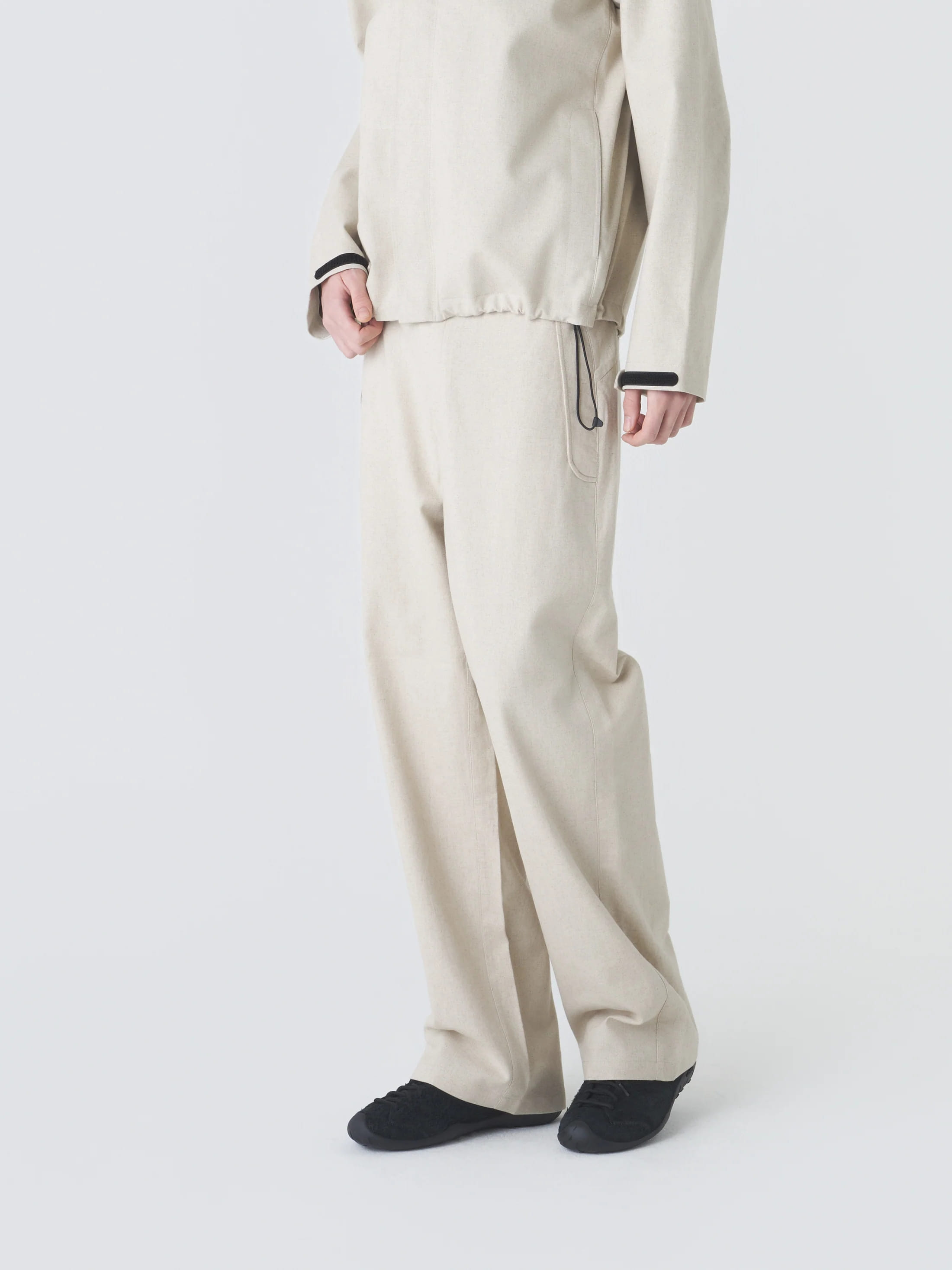 LINEN COTTON MIXED TROUSER