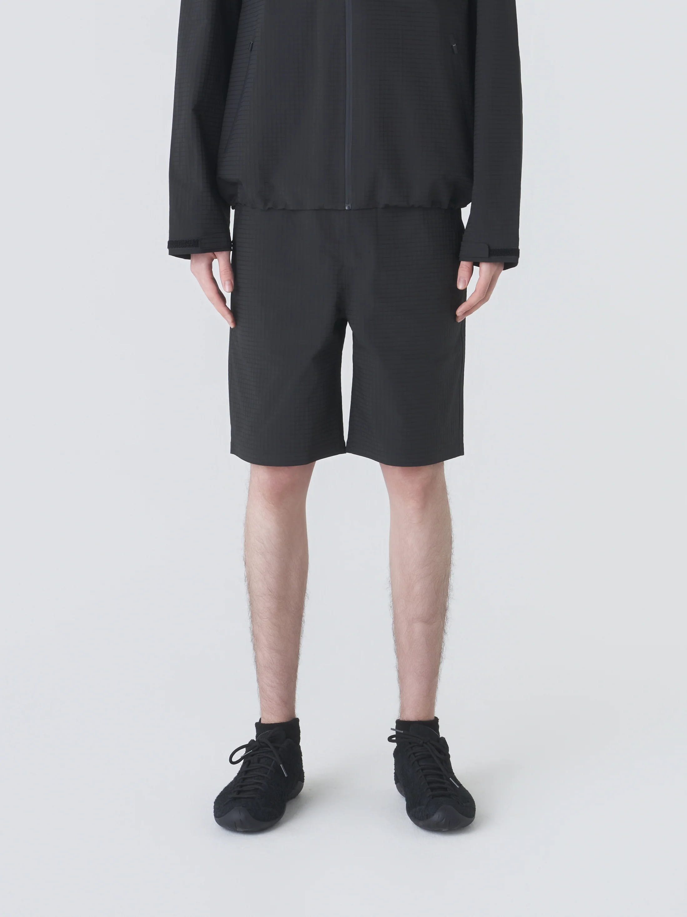 HOODED JERSEY WIND HALF PANTS