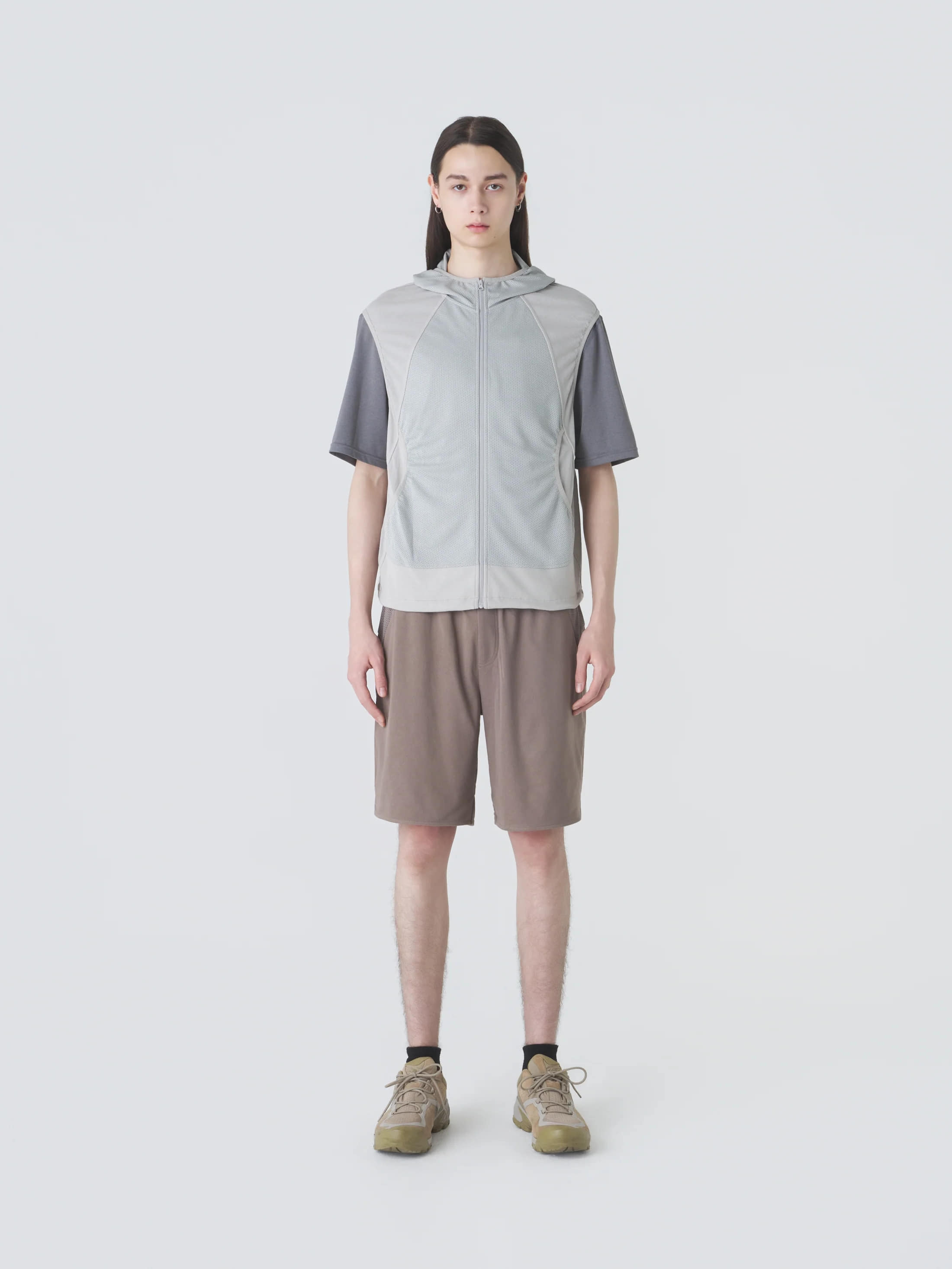 HOODED JERSEY WIND VEST