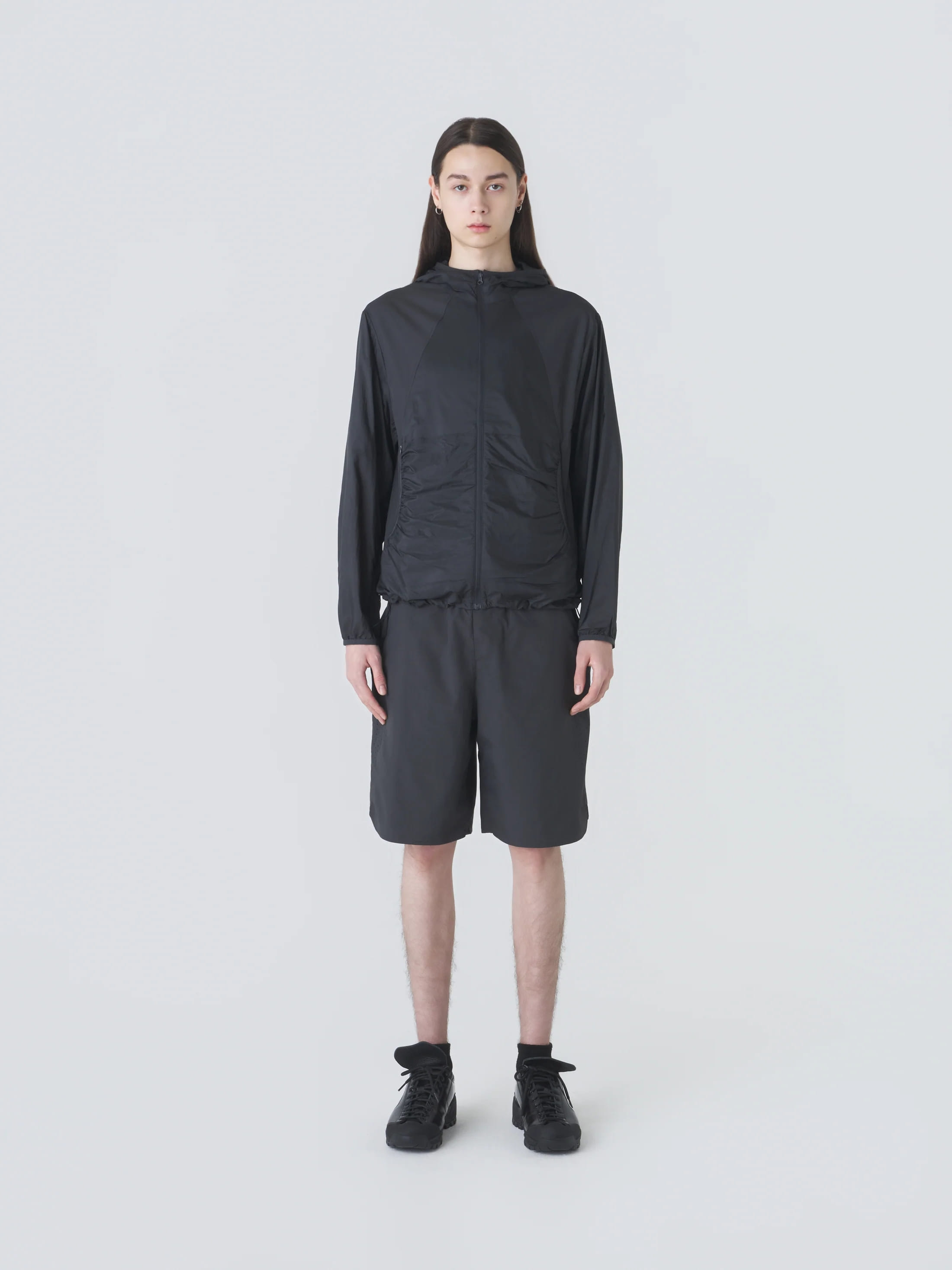 HOODED JERSEY WIND JACKET