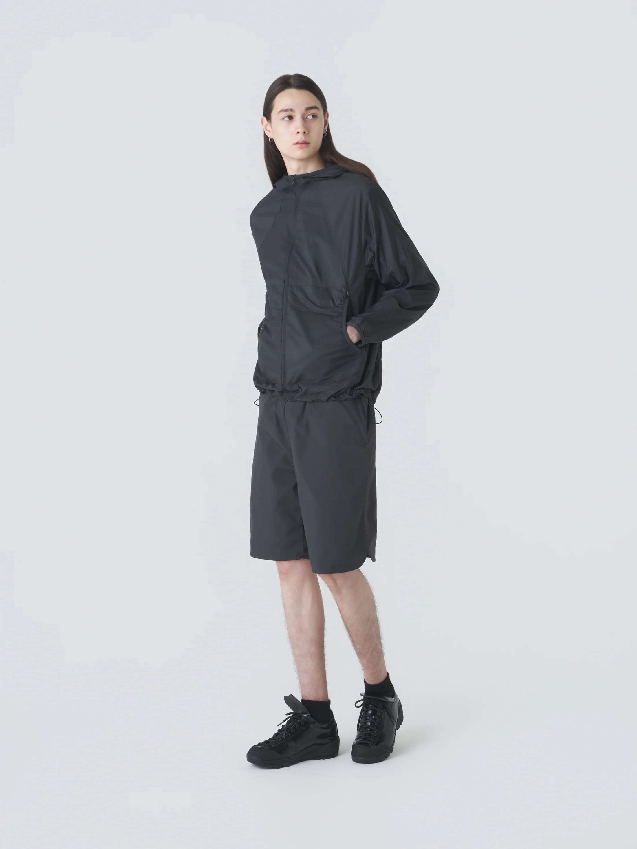 HOODED JERSEY WIND JACKET