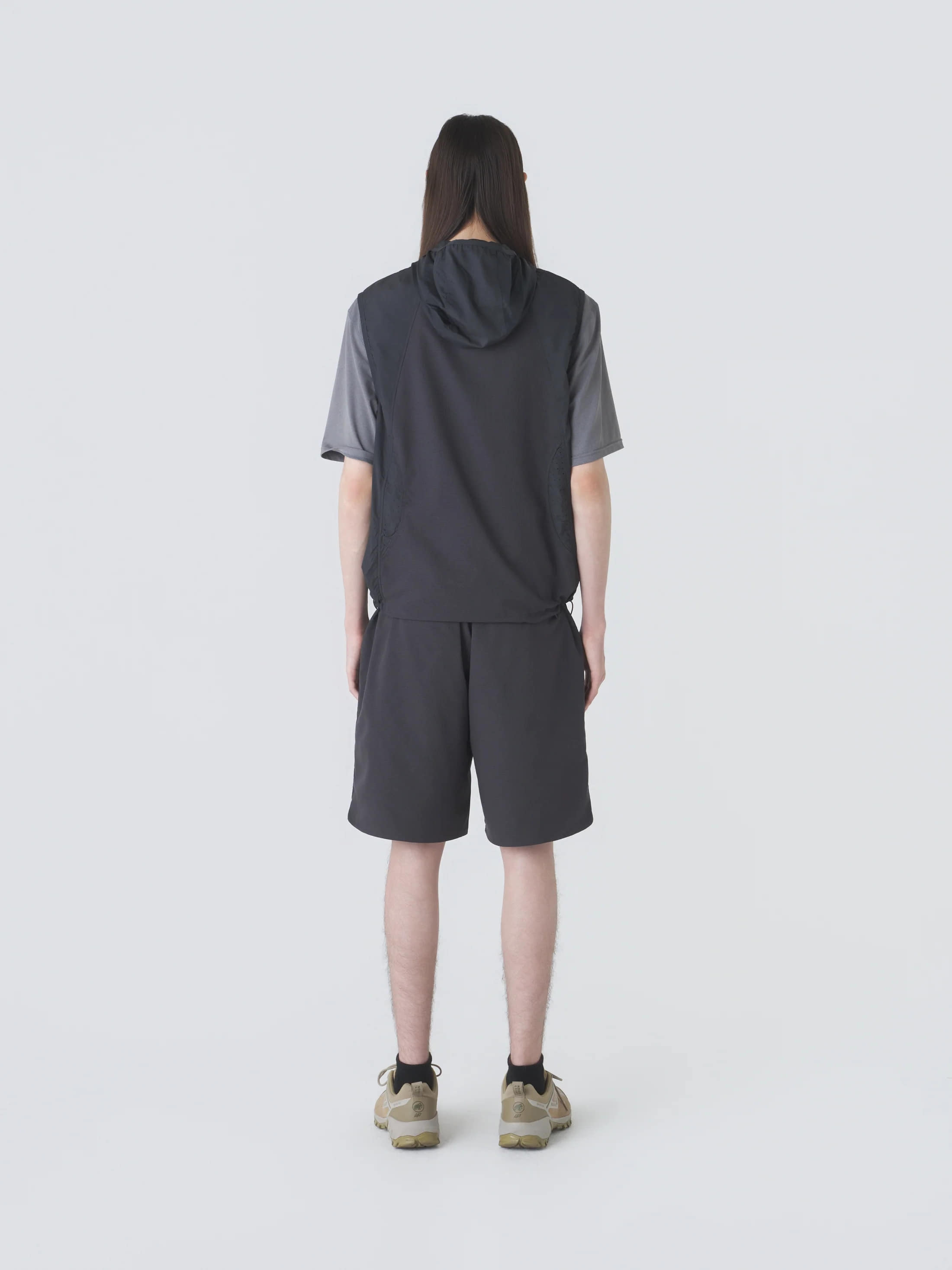 HOODED JERSEY WIND VEST