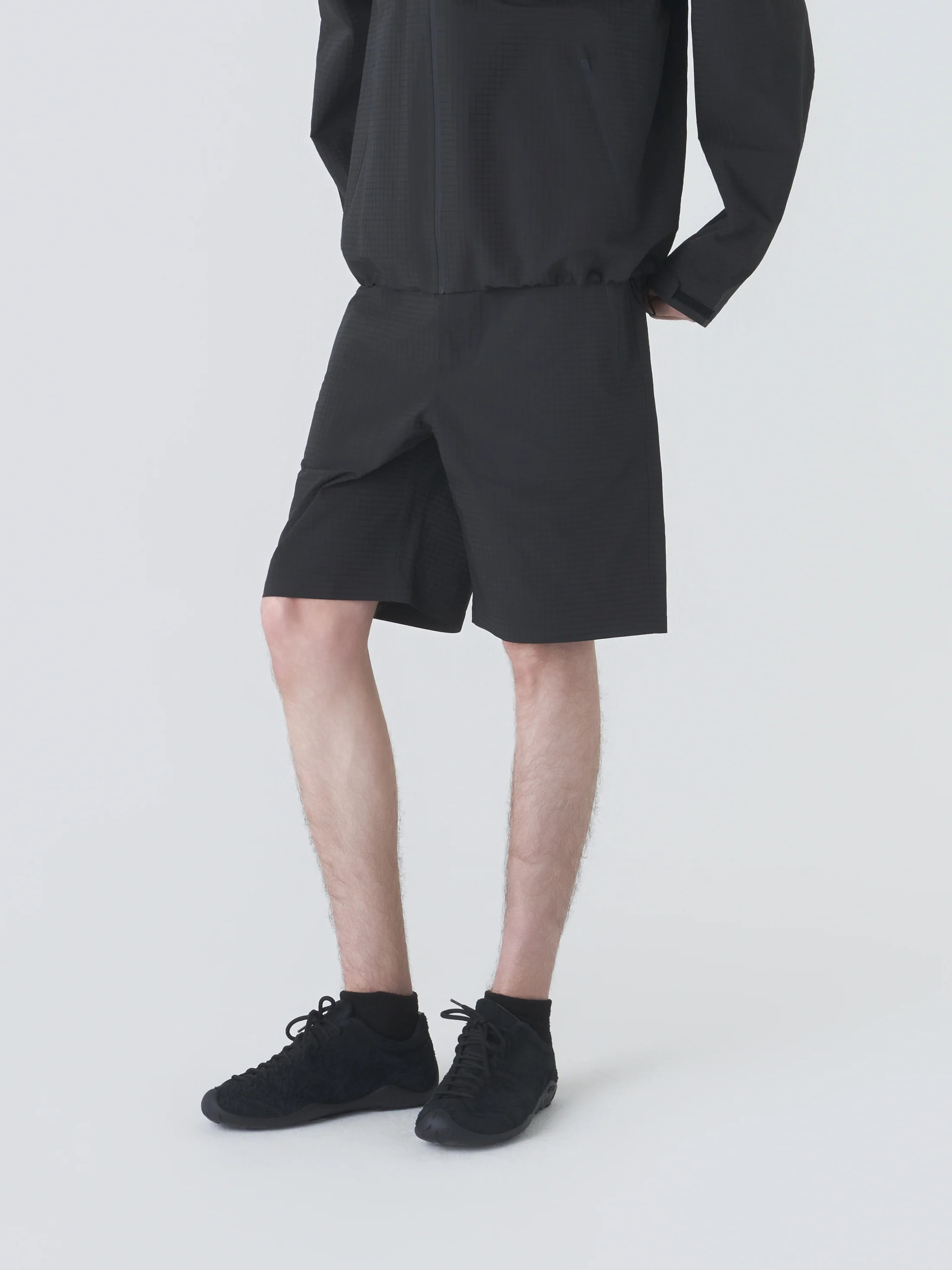 HOODED JERSEY WIND HALF PANTS