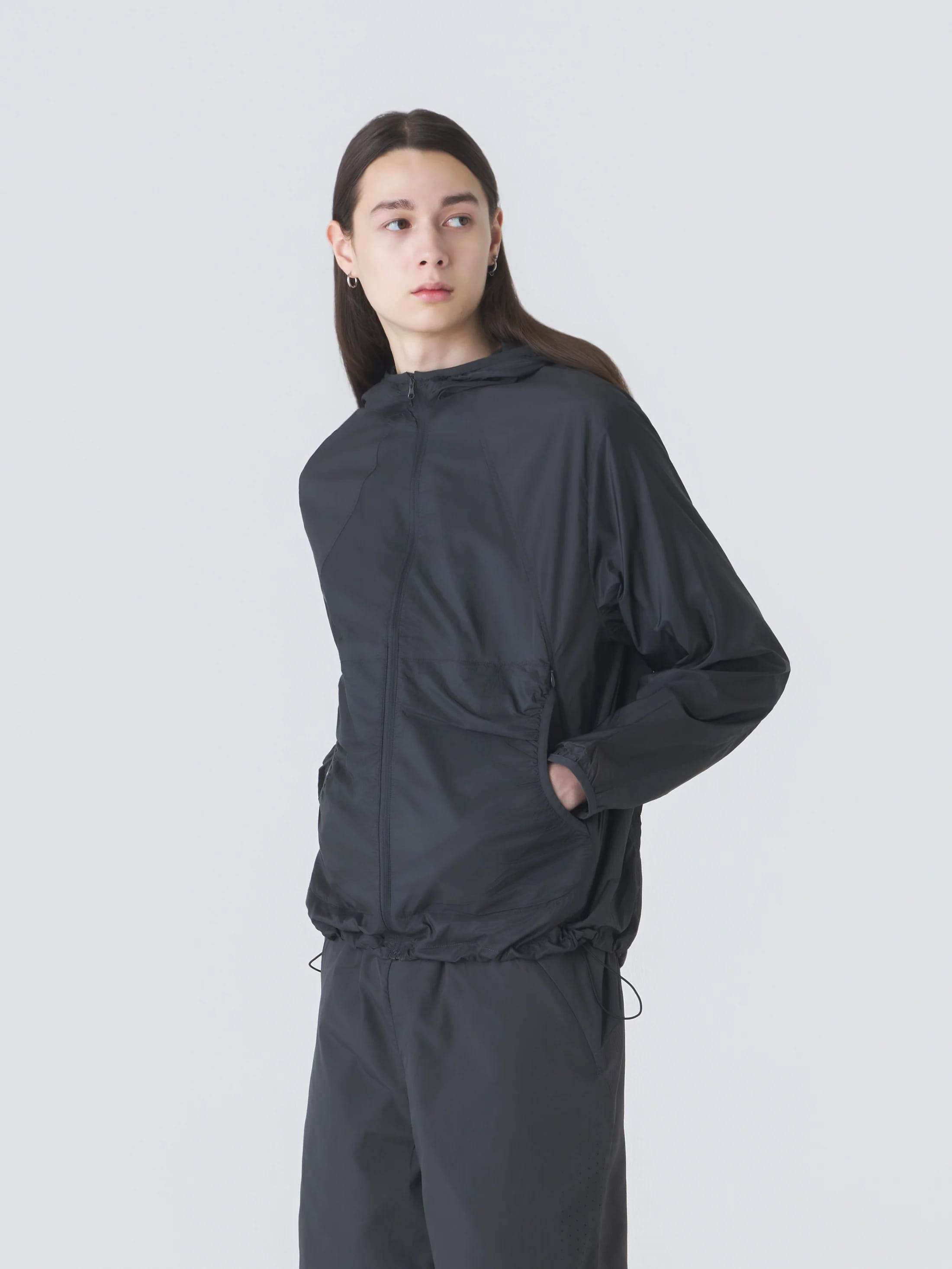 HOODED JERSEY WIND JACKET