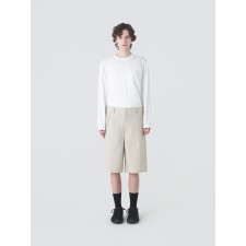 LINEN COTTON MIXED HALF TROUSER